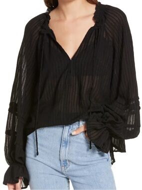 Free People Out of Town Billowy Blouse